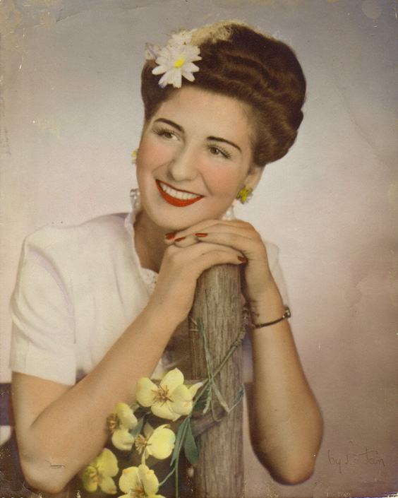 Studio portrait photo of my mother, Anna